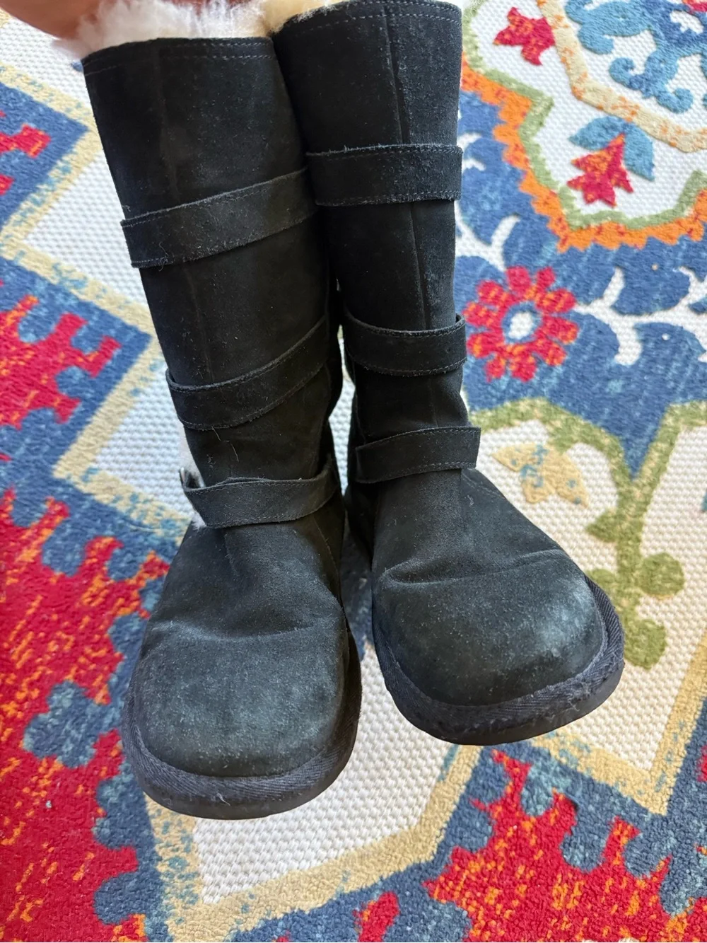 UGG Black Shearling-Lined Zip Boot